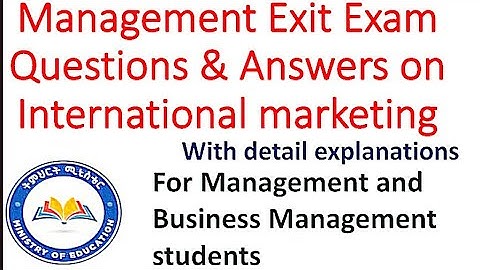 Management Exit exam Questions & Answers on  International Marketing @DDTUTOR234