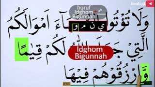 MENGURAI TAJWID SURAH AN NISA' AYAT 5 CARA BACA & CONTOH PENGUCAPANNYA EPS 808