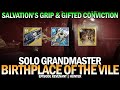 Solo GM Birthplace of the Vile w/ Salvation's Grip &amp; Gifted Conviction Hunter [Destiny 2]