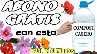 ABONO CASERO PARA PLANTAS compost en botellas de plástico Cómo hacer COMPOST CASERO ABONO GRATIS DIY