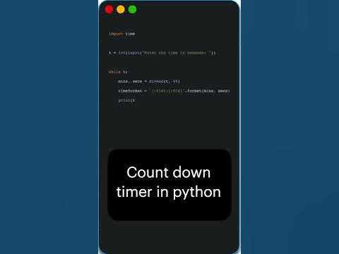 Countdown timer in python - YouTube