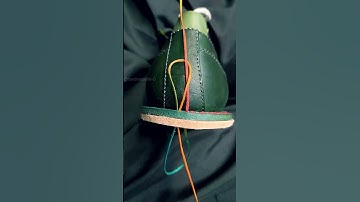 Genuine handmade leather shoe sewing#shortsvideo #handmade #arte #shoemaker#manufacturing