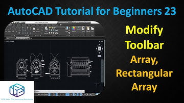 23- AutoCAD Tutorial For Beginners- Array, Rectangular Array
