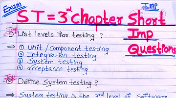 software testing 3rd chapter Imp short questions & answers for university exam/ 2023 6th sem exam