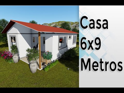 Video: Disposición De La Casa De 6 Por 9 Con ático: Plano De Cabaña 6x9