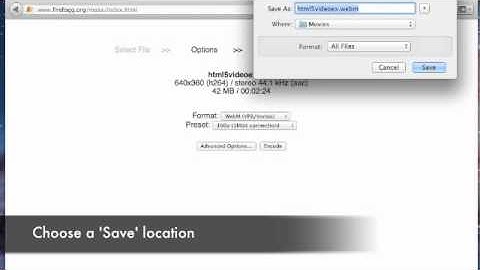 Encode WebM video for HTML5 - FireFogg