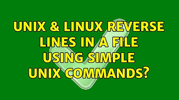 Unix & Linux: Reverse lines in a file using simple unix commands?