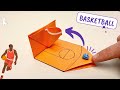 Origami kattan basketbol sahas  origami oyuncak  moving paper toys pop t