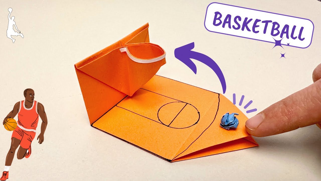 Origami Kağıttan Basketbol Sahası | Origami Oyuncak | Moving Paper Toys ...