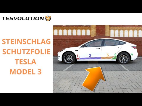 Steinschlag Schutzfolie Tesla Model 3 (Montage)