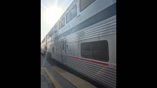 Amtrak 4 pulls into Fullerton with a Phase 7 sleeper car!