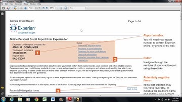CRC - How to read an Experian credit report