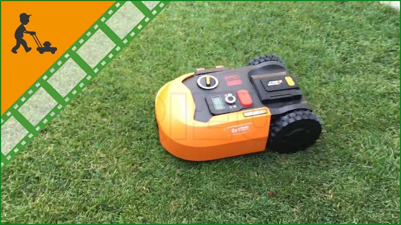 WORX WR167E Mähroboter – Batteriebetriebener Rasenmäher-Roboter In Schwarz/Orange