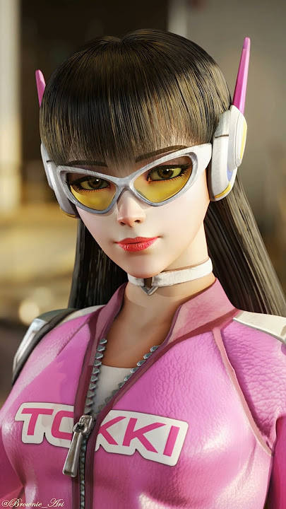 [ D.Va : Gentle Tokki Fuchsia ](Animated) #shorts #overwatch #overwatch2 #3d #3danimation #blender