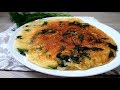 Слишком вкусный завтрак/Лепешка со шпинатом и луком!!