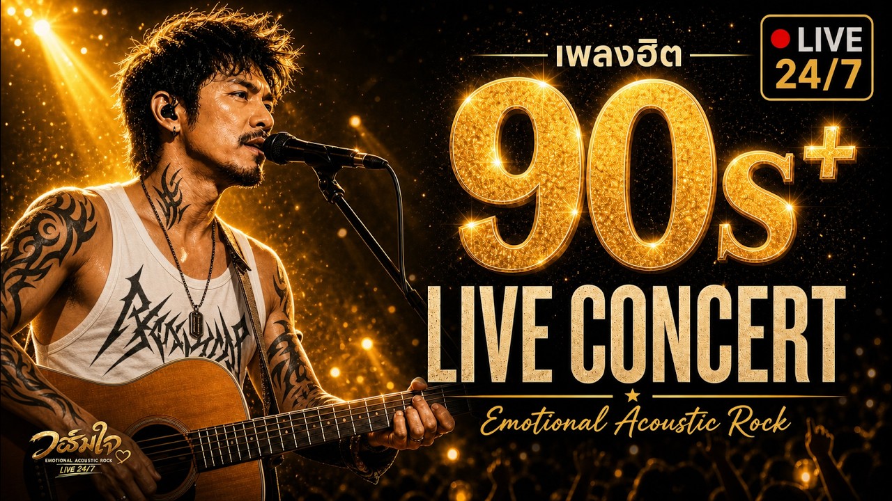 🔴 ไลฟ์สด 24 ชม | เพลงฮิต 90s+ | Live Concert | พลังมากขึ้นบนเวทีคอนเสิร์ต