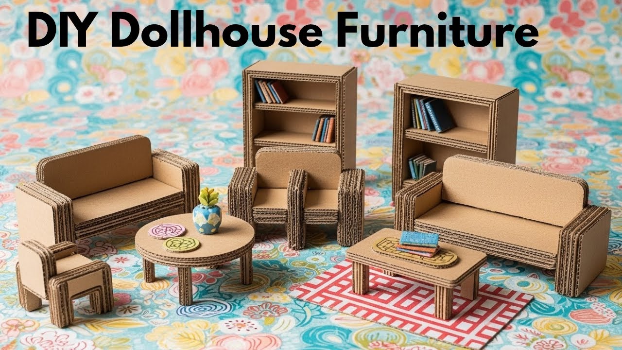 Cardboard DIY Dollhouse Furniture / BabyArtandCraft9090 