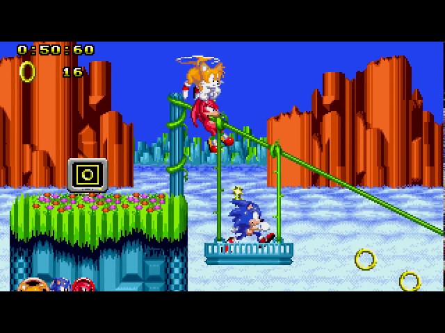 Sonic Classic Heroes: Sonic the Hedgehog 2 3 player Netplay 60fps 