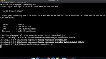 Submitting Map Reduce Job