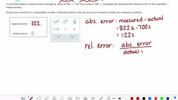 ALEKS: Calculating absolute and relative error