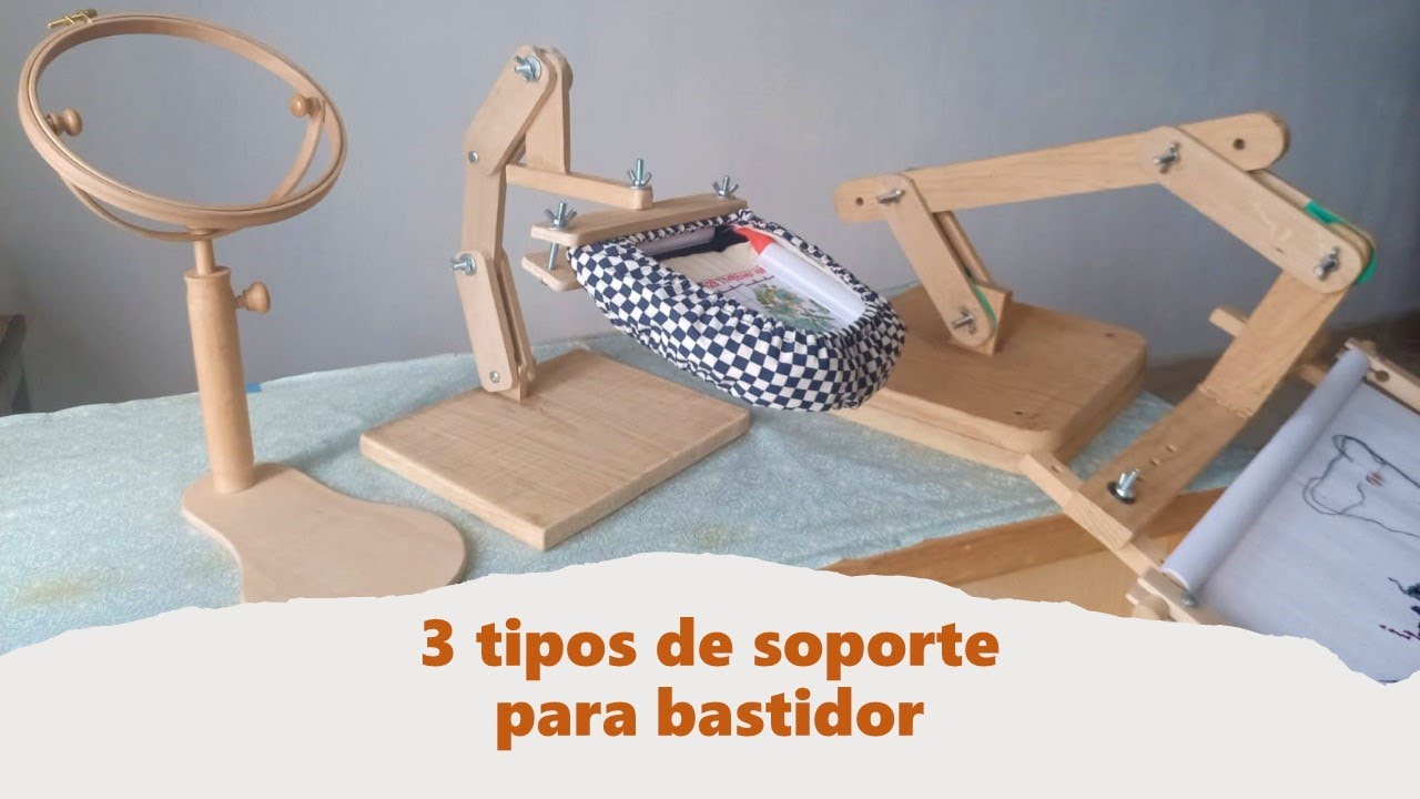 Bastidor para bordar con pie.