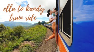 THE MOST BEAUTIFUL TRAIN RIDE | ELLA TO KANDY | SRI LANKAN FOOD with LOCALS | 2021