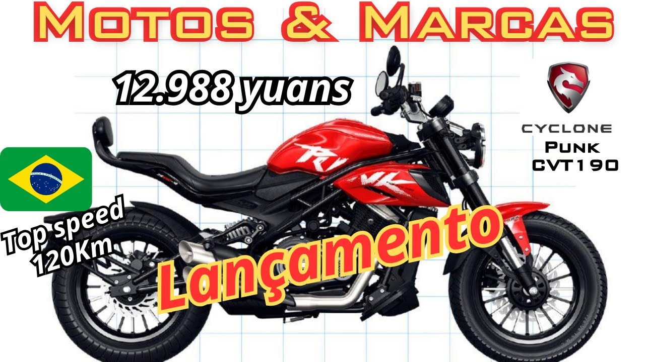 Lançamento da CYCLONE Punk CVT 190, top speed 120Km, preço 12.988 yuans ...