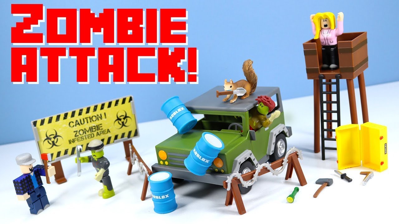Roblox Series 2 Zombie Attack Set Apocalypse Rising 4x4 Toy Review Youtube - roblox zombie attack smyths