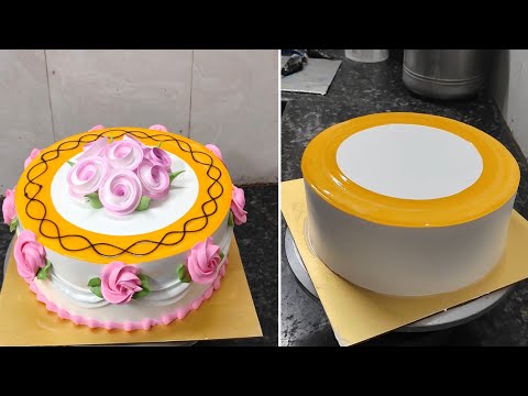2kg Butter Scotch Flavour Birthday Cake Counter Modal Design|Simple and Easy Birthday Cake 
