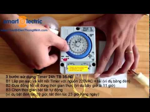 Video Bộ hẹn giờ tắt máy bơm tưới nước cho tường cây, vườn... - youtube