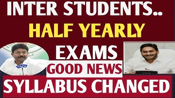 AP INTER HALF YEARLY EXAMS URGENT GOOD NEWS SYLLABUS CHANGED,DOWNLOAD PDF👇