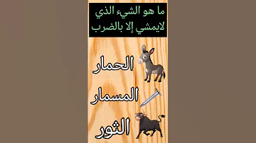 ما هو الشيء الذي لا يمشي الا بالضرب 