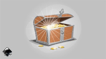 Chest with gold coins in inkscape