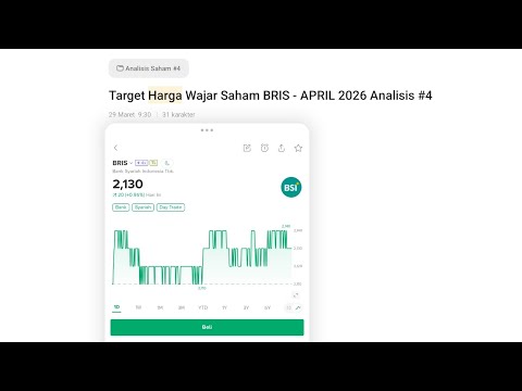 Target #HargaWajarSaham BRIS - APRIL 2026 #analisissaham 😊