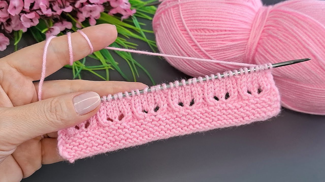 Kolay İki Şiş Örgü Yelek Model Desen 🌸#knitting #crochet #handmade #flower #diy #keşfet