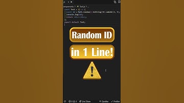 JavaScript Hack: Unique ID in 1 Line! ⚠️  #how #shorts #hack