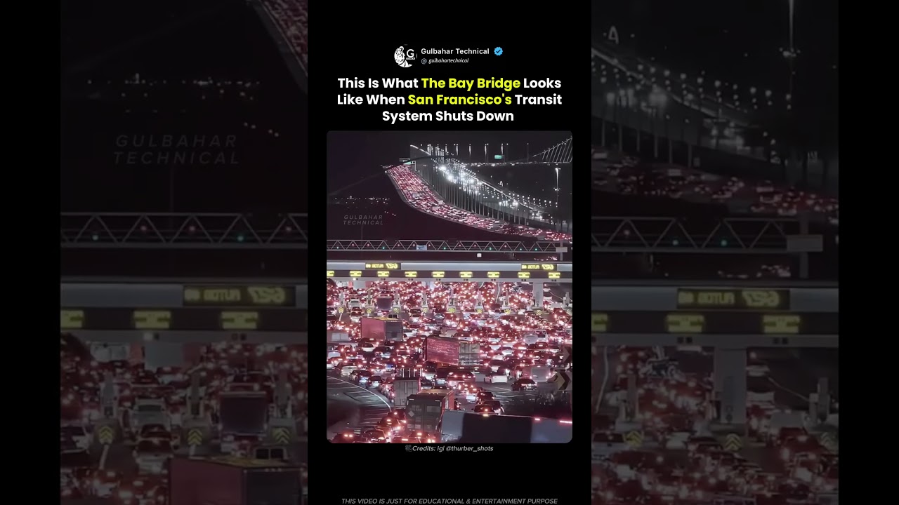 Bay Bridge Turns Into a Sea of Red Lights! 😱