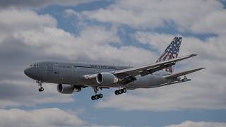 157th ARW KC-46 Executes Series of Touch and Go's with a Blustery Head Wind | Pease ANGB (PSM)