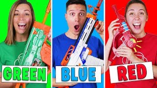 Using Only ONE Color in MODDED Nerf MYSTERY BOX Challenge!