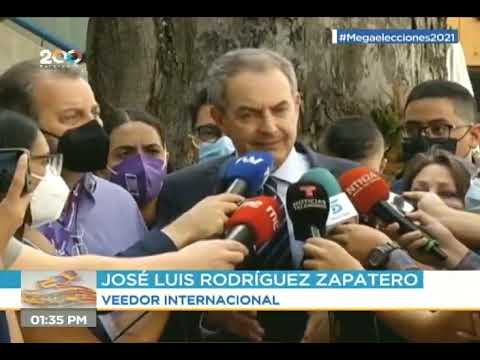 Zapatero da declaraciones en Venezuela durante Megaelecciones del 21 noviembre 2021 (2/2)