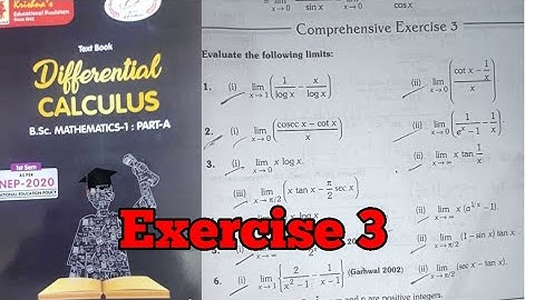 Indeterminate form  exercise - 3 BSc maths |Krishna Prakashan| Solution/ #indeterminate_forms #maths