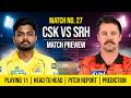 SRH vs CSK IPL 2026 Match 27 Preview | MS Dhoni 🔥 Playing 11, Pitch Report & Match Prediction