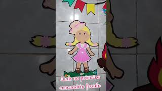 mural junino em eva #shorts #festajunina #artesanato #educaçãoinfantil #paineldeeva #diy