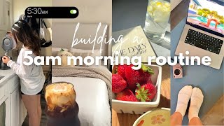 Creating a 5AM MORNING ROUTINE | productive \& realistic | healthy morning habits | aesthetic