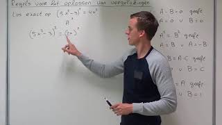 Regels voor het oplossen van vergelijkingen (VWO wiskunde B)
