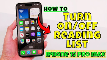 How to Turn On/Off Reading List iPhone 15/15 Pro Max