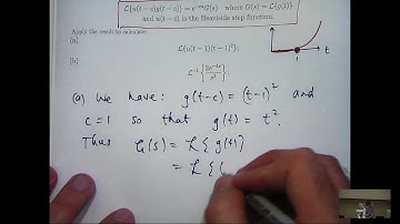 Second shifting theorem: Laplace transforms