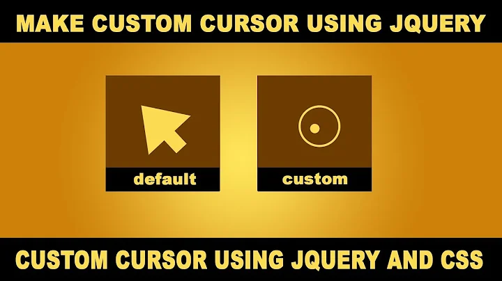 Make custom mouse cursor using jQuery and CSS