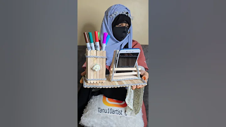 icecream Stick pen Holder Making | ice cream stick se showpiece banane ka tarika #diy #craft #shorts