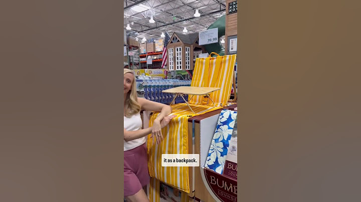 This lounge chair and bamboo side table is perfect for the beach! #costco #costcodeals #beach #chair